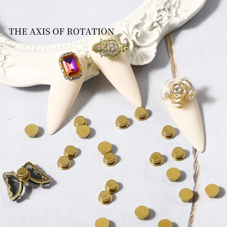 20pcs Metal Rotatable Bearing For DIY Crystal Jewelry Nail Art Decorations 4x5x2.5mm by bashfashion