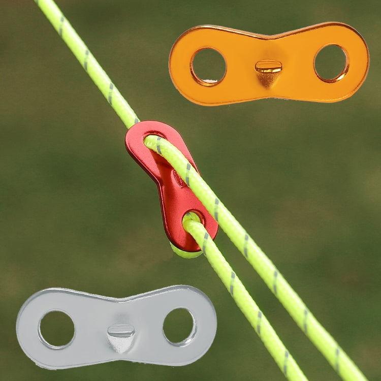 10pcs Outdoor Camping Aluminum Alloy Binocular Wind Rope Buckle Canopy Tent Pull Rope Stop Adjustment Piece, Color: Orange by bashfashion