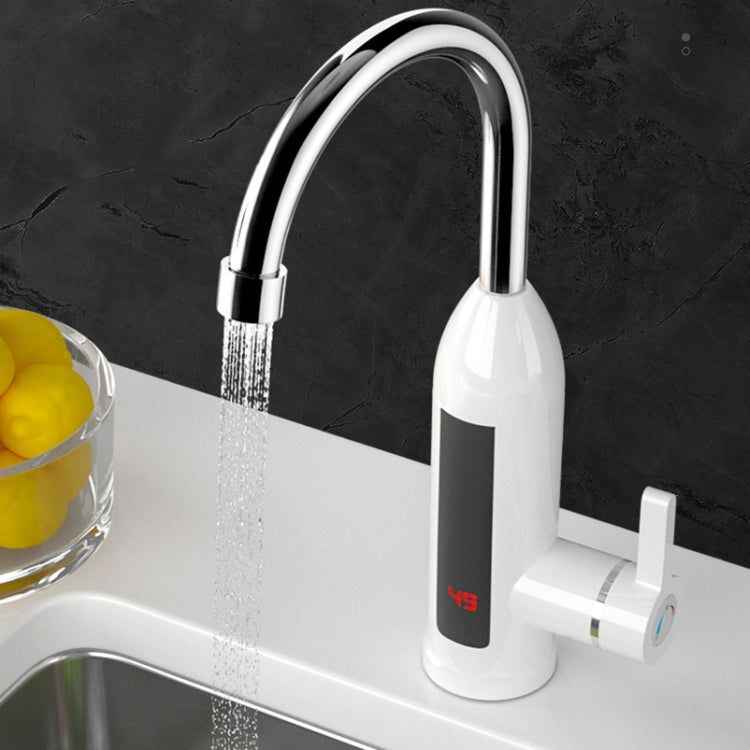 Smart Household Digital Display Instant Hot Kitchen Electric Faucet, Plug: US Plug(Silver) by bashfashion