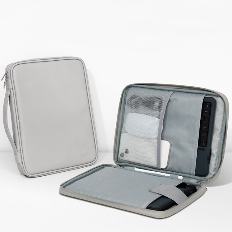 Baona BN-Q015 Leather Waterproof Shock Absorbing Handheld Tablet Bag, Size: 10.9 inches(Gray) by Baona