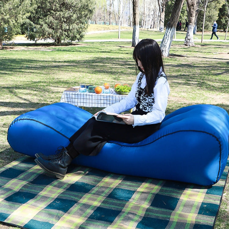 1832B Outdoor Portable One-Touch Automatic Inflatable Sofa Foldable Seat(Lake Green) by bashfashion