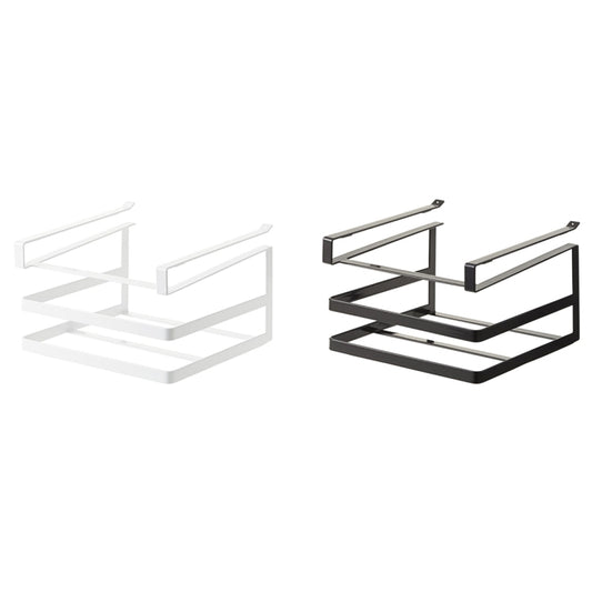 Double-layer Punch-free Kitchen Wall-Mounted Cutting Board Rack(White) by bashfashion