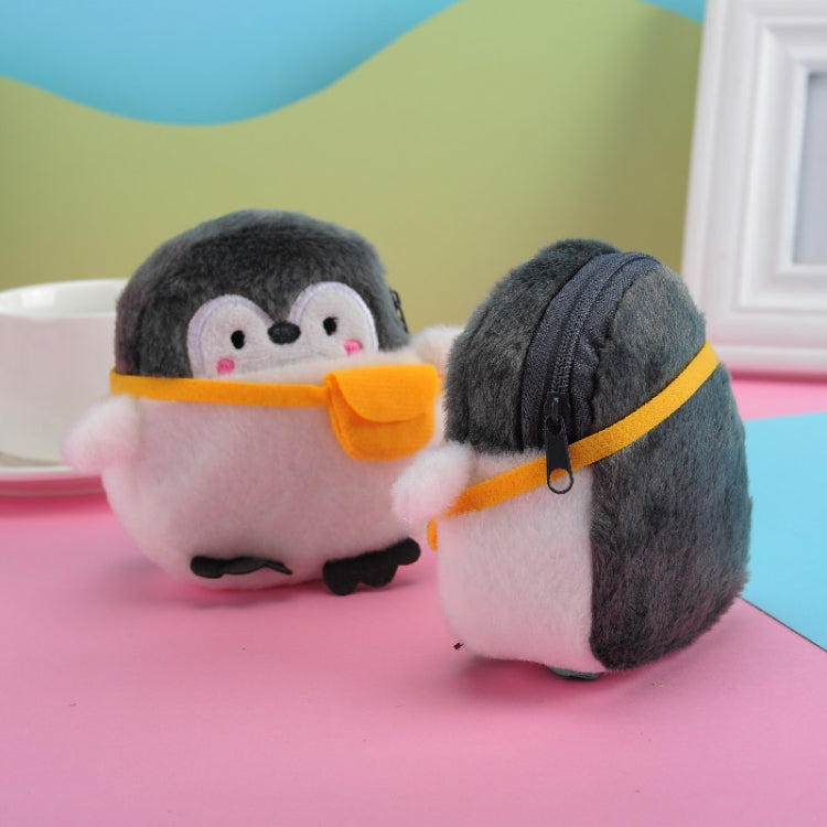 2pcs Cute Little Penguin Coin Purse Lipstick Data Cable Bag(9x8.5x4cm) by bashfashion