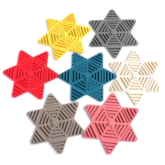 Folding Pot Cushion Silicon Tea Cup Insulation Pad House Table Non-slip Place Mats(Pink) by bashfashion