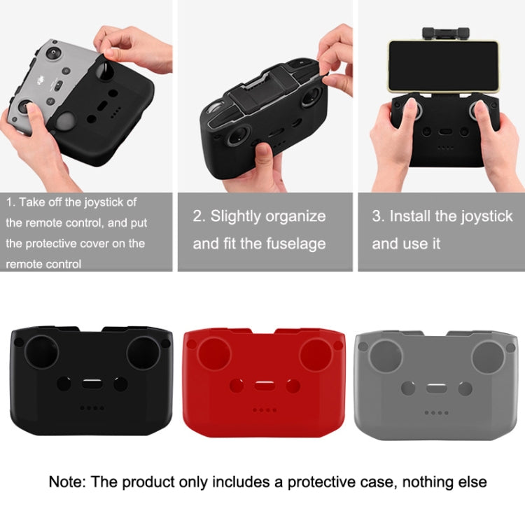 BRDRC DJI-7559 For DJI Mavic 3 / Mini 3 / 3 Pro Remote Control Silicone Protective Cover(Black) by BRDRC