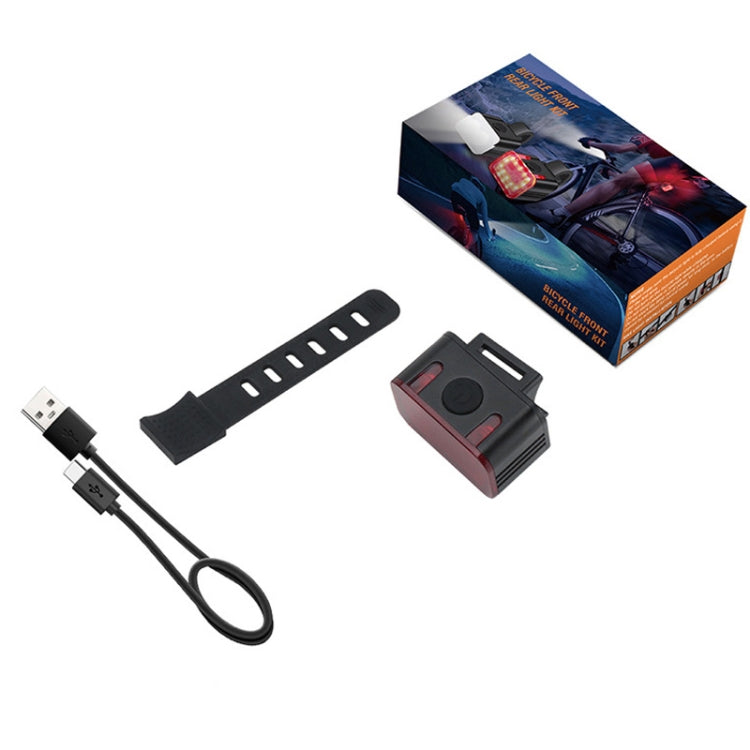 Bicycle Light USB Charging Outdoor LED Riding Lamp Set, Style: Tail Light by bashfashion