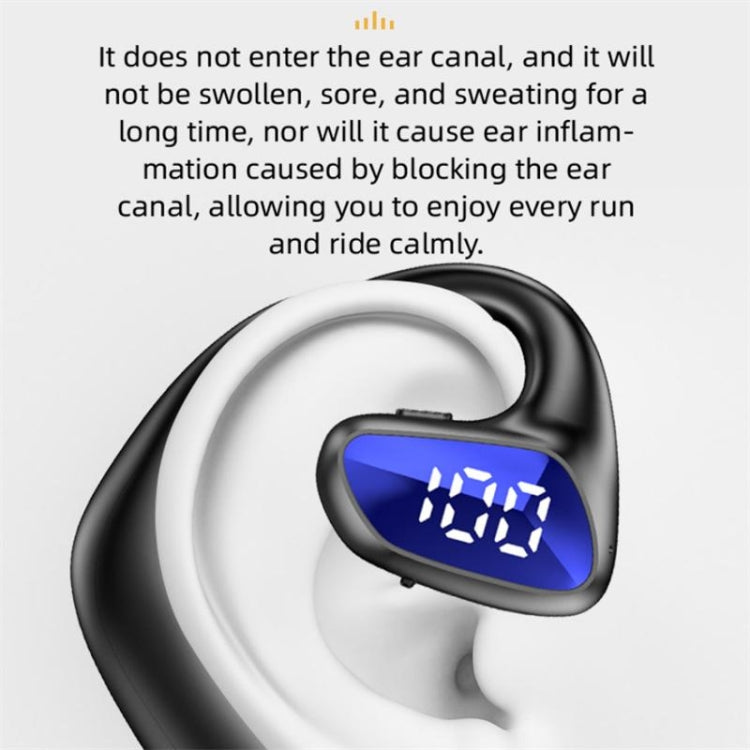 M-K8 Bluetooth Headset Ear Hanging Business Model Air Conduction Earphone(Red) by bashfashion