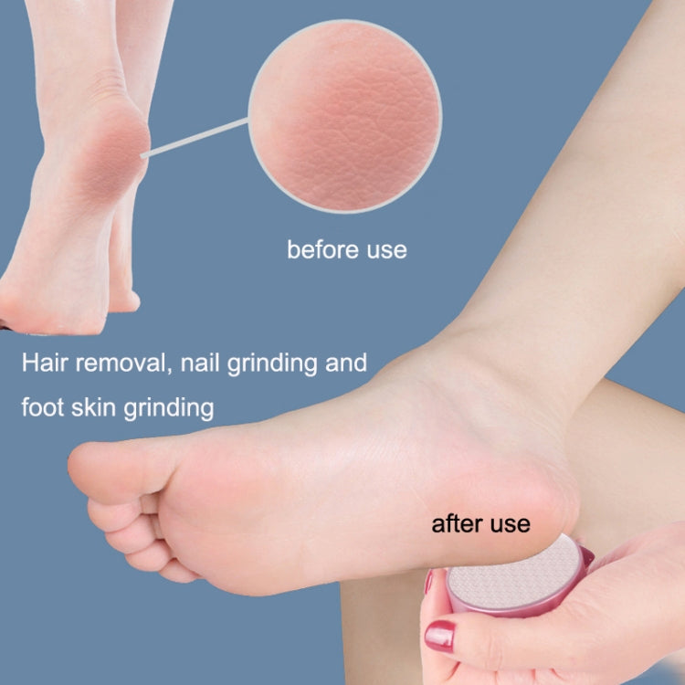 2pcs Manual Compact and Portable Double-sided Nano Hair Removal Foot Scrubbers(Blue) by bashfashion