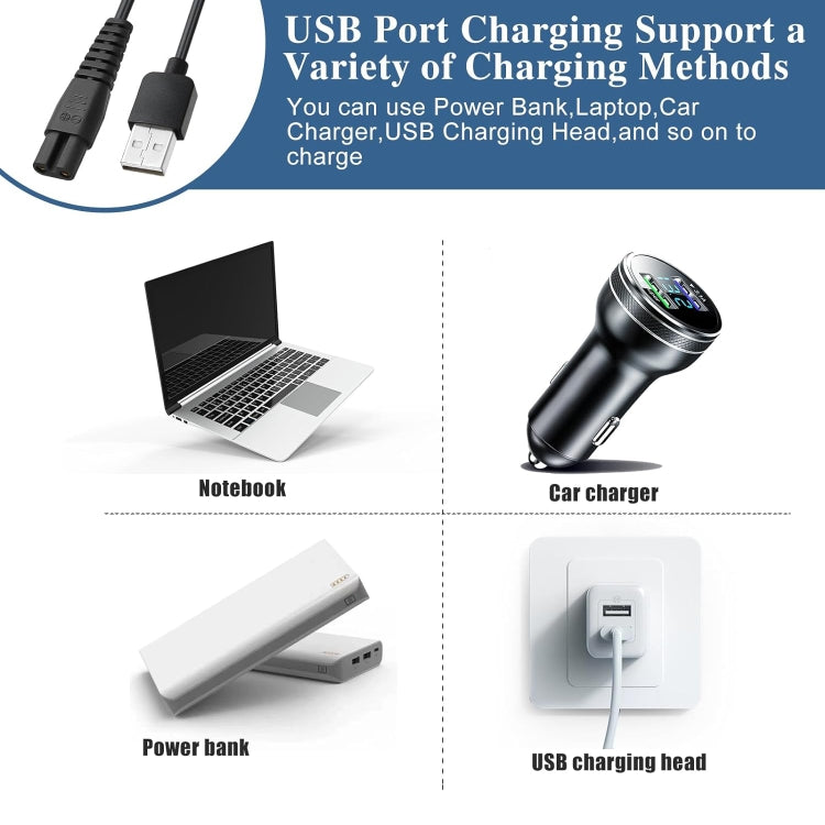 For Xiaomi Mijia MJTXD01SKS Electric Shaver USB Charging Cable Power ,Spce: 6pcs USB Cable by bashfashion