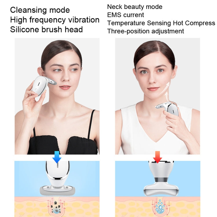 KAKUSAN KKS183 Vibrating Massage Neck Wrinkle Instrument Neck Face Massage Instrument(White) by bashfashion