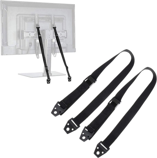 2pcs TV And Furniture Anti Tip Straps Baby Safety Lock Protection 2.5x80cm(Black) by bashfashion