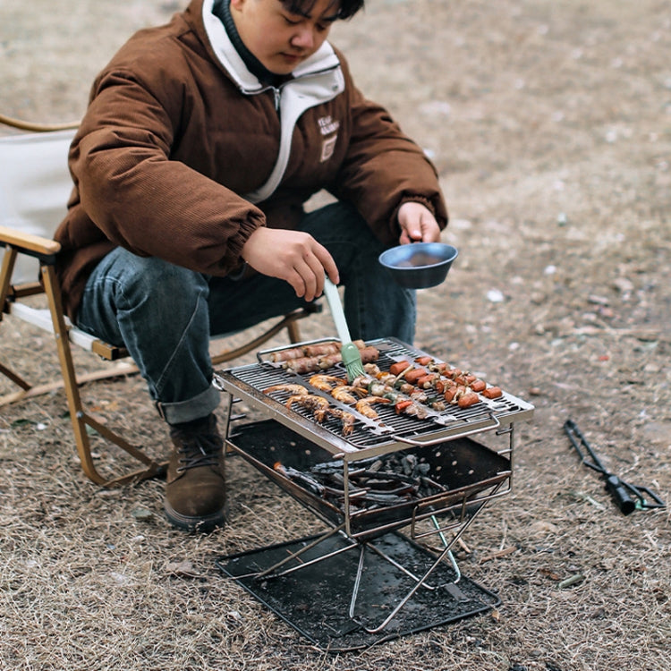 Outdoor Fish Bone Barbecue Steak 304 Stainless Steel Barbecue Stick(Cat Face Style) by bashfashion