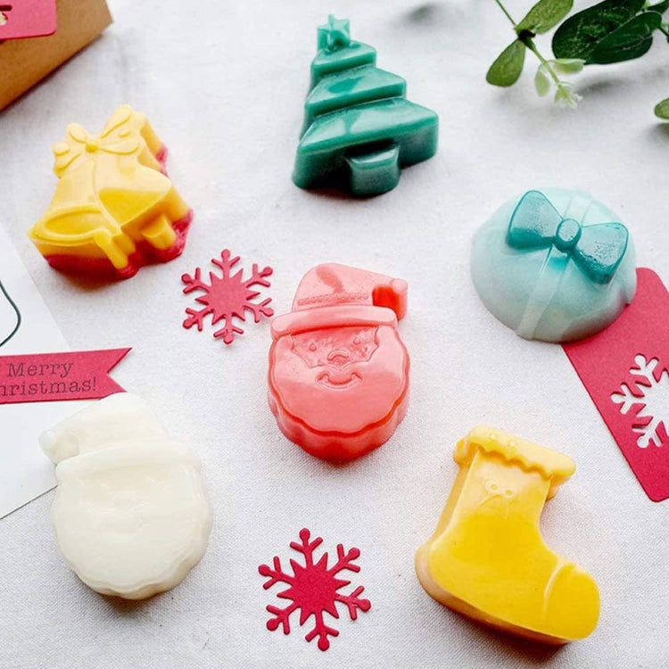 6 Cavity Cake Mold Food Grade Non-Stick Silicone Merry Christmas Festival Dessert Making Mould(Style 2) by bashfashion