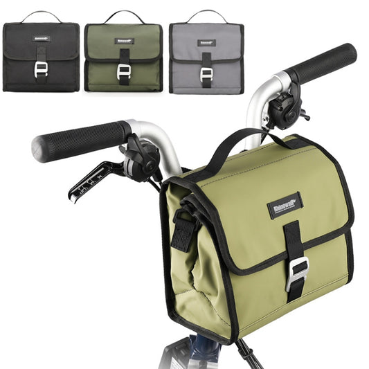 Rhinowalk RK9106 Foldable Outdoor Cycling Handlebar Bag Multifunctional Bike Bag(Green) by Rhinowalk
