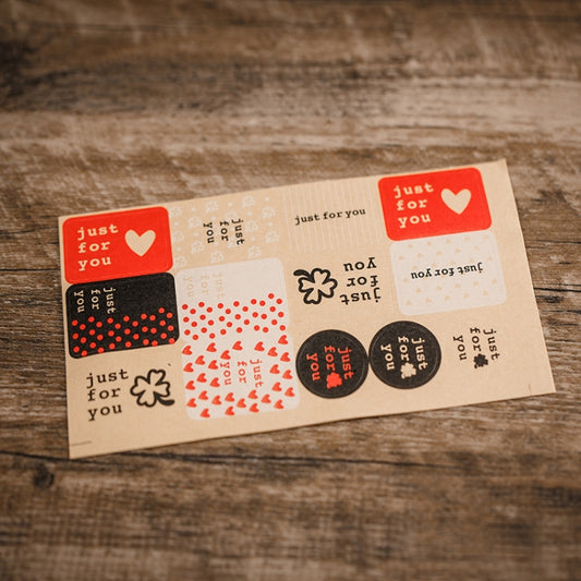 10sheets Love Cake Stickers Baking Stickers Leather Paper Sealing Stickers by bashfashion