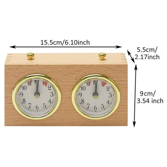 DT05a Retro Wood Shell Chess Clock Mechanical International Chess Clock by bashfashion