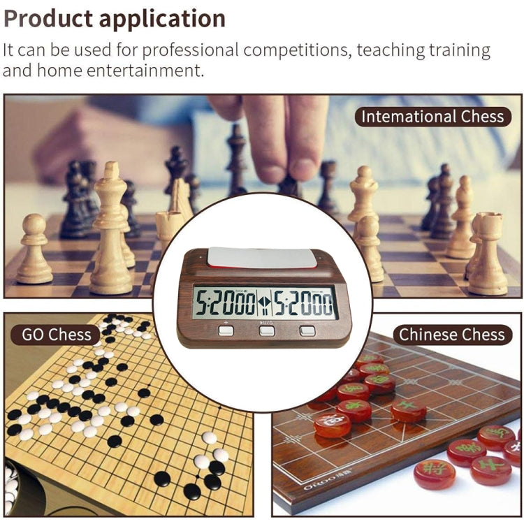 HQT101w Plastic Chess Clock Go Chess Timer(Wood Grain) by bashfashion