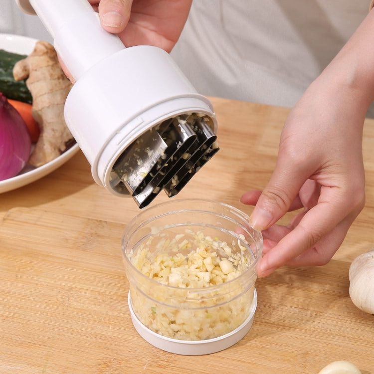 Press Kitchen Cutter Garlic Onion Pat Knife, Specification: Plating White by bashfashion