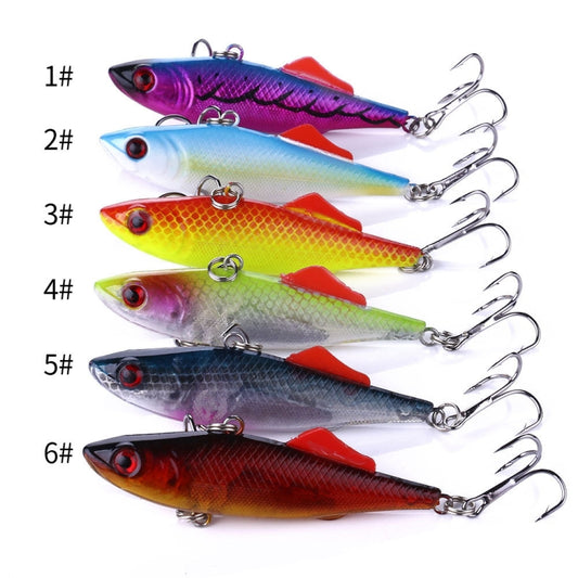 HENGJIA VI032 Full Swimming Layer VIB Fake Bait Plastic Fish Bait, Size: 7cm 16.5g(3) by HENGJIA