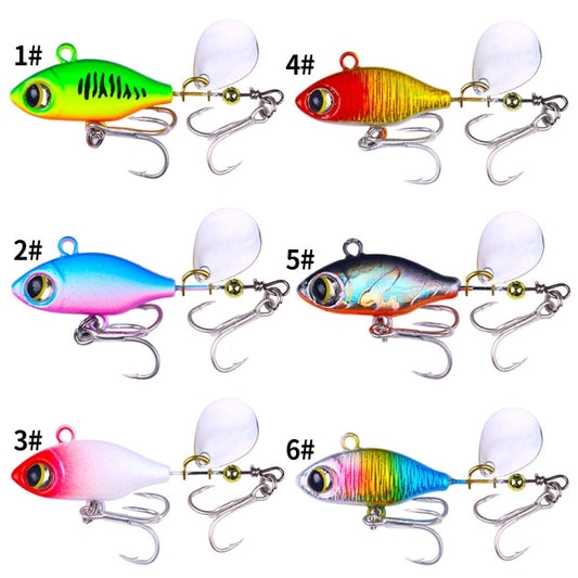 HENGJIA Submerged VIB Fake Lures Sequin Lures, Size: 5.2cm 10g(6) by HENGJIA