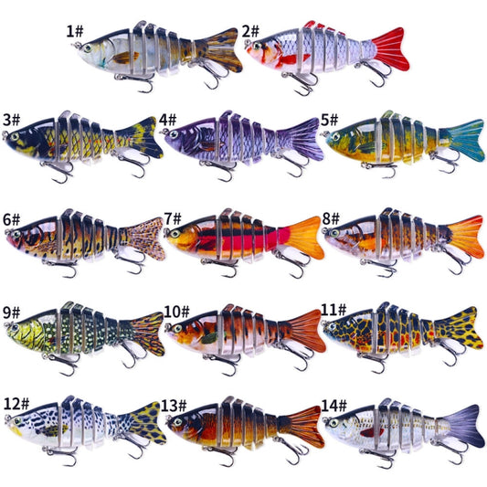 HENGJIA JM062 7 Section Fish Fake Lures VIB Minnow Fishing Lures, Size: 10cm 15g(5) by HENGJIA