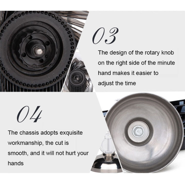 HY-F001 Auto-turning Balance-shaped Clock Home Decorative Flop Clock, Spec: Single (Full White) by bashfashion