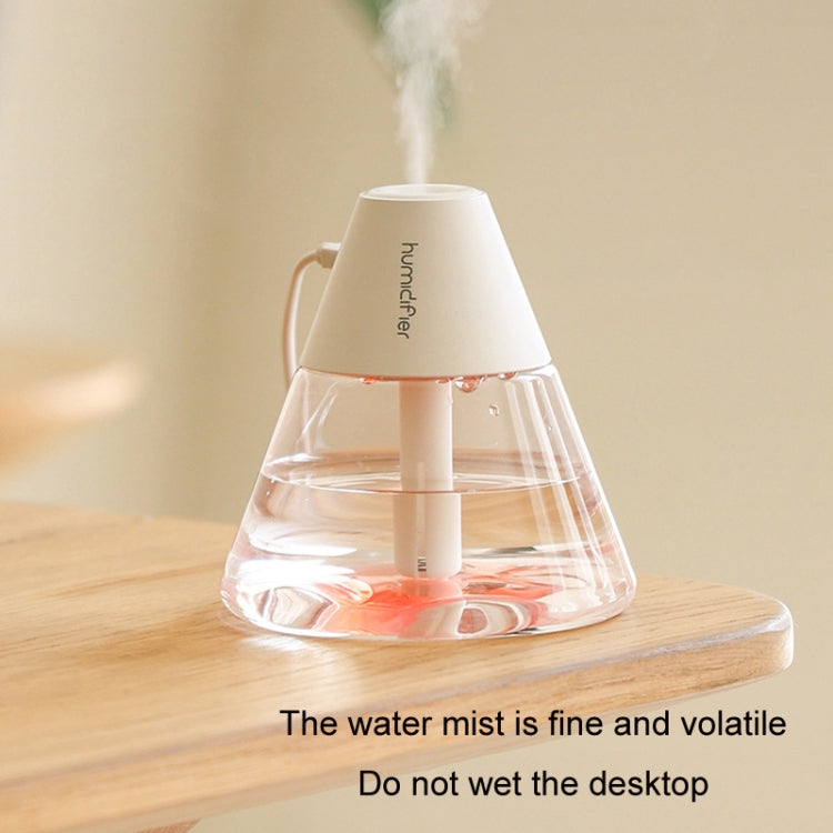 Household Desktop Mini Volcano Humidifier Air Purifier(White) by bashfashion