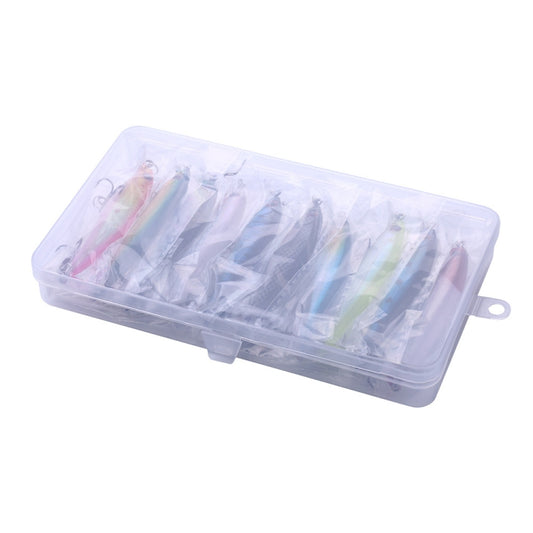 HENGJIA MI094 Simulation Laser Fake Lures Minnow Fishing Baits, Color: 10 Colors Boxed by HENGJIA