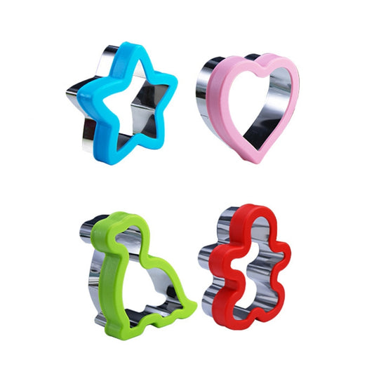 Stainless Steel Sandwiches Bread Cutting Model With Guards Fruits Vegetable Cookie Mould, Size: Large Dinosaur(Color Random Delivery) by bashfashion