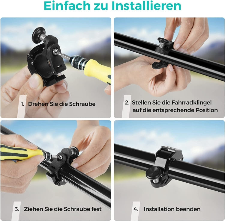 100dB Aluminium Alloy Mini Bicycle Bell Bicycle Horn for 22-24 mm Handlebar(Black) by bashfashion