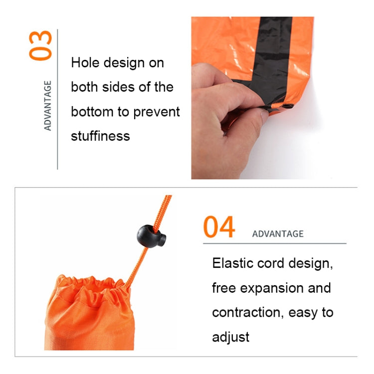 Portable Aluminum Film Outdoor Emergency Warming Triangular Tent(Orange) by bashfashion