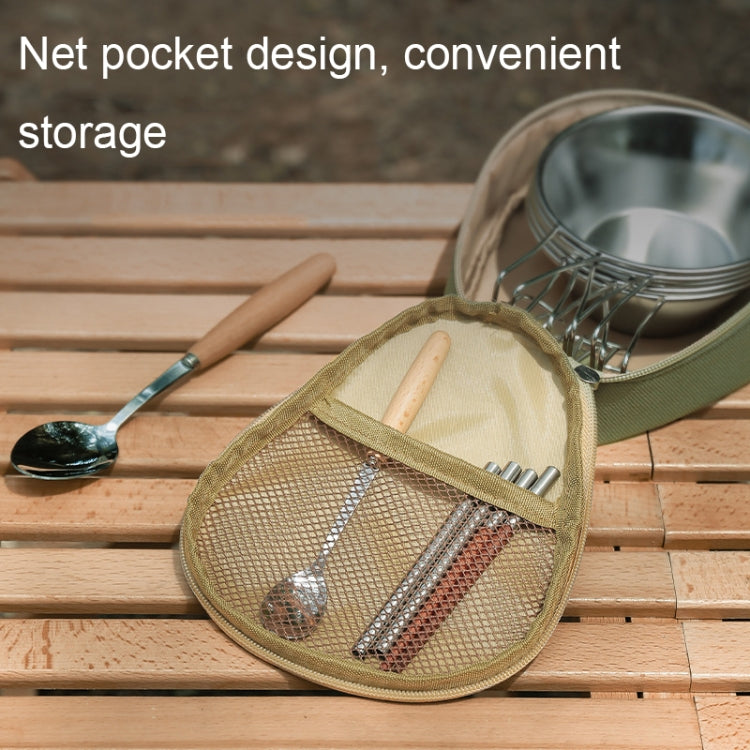 ISE MOUNT Outdoor Camping Syrah Bowl Storage Bag Large Capacity Camping Tote(Khaki) by ISE MOUNT