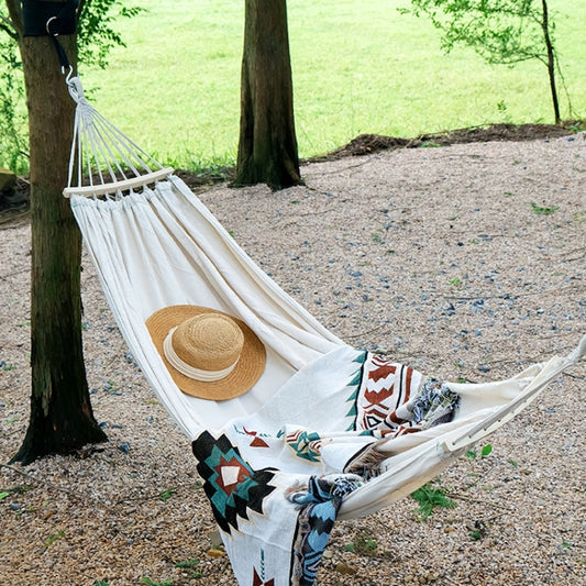KLY829 Camping Indoor Hammock Outdoor Swing, Style: Classic Single Gray by bashfashion
