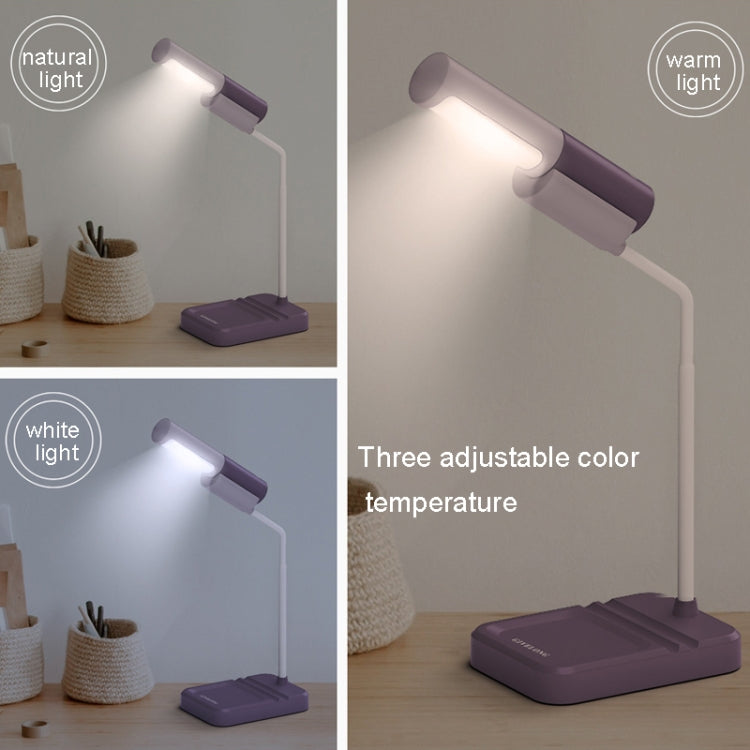 GIVELONG USB Charging Desktop Light Magnetic Base Removable Simple Eye Protection Portable Lamp(Purple) by bashfashion