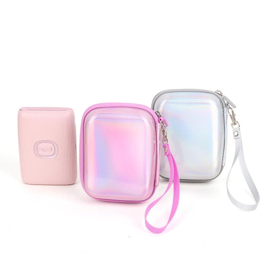 For FUJIFILM Instax Mini EVO Link LiPlay PU Leather Camera Bag With Wrist Strap(Phantom Silver) by bashfashion