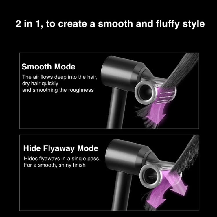 For Dyson Hair Dryer Nozzle Smooth Flyaway Attachment(Gray) by bashfashion