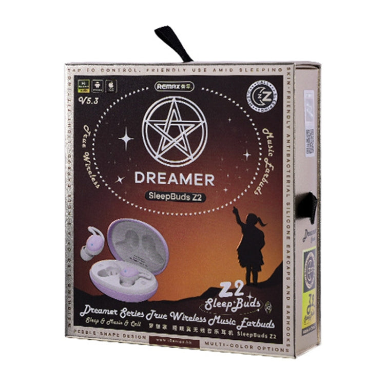 REMAX SleepBuds Z2 Sleep Wireless Music Headphones Half In-Ear Stereo TWS Bluetooth Earphone(Beige) by REMAX