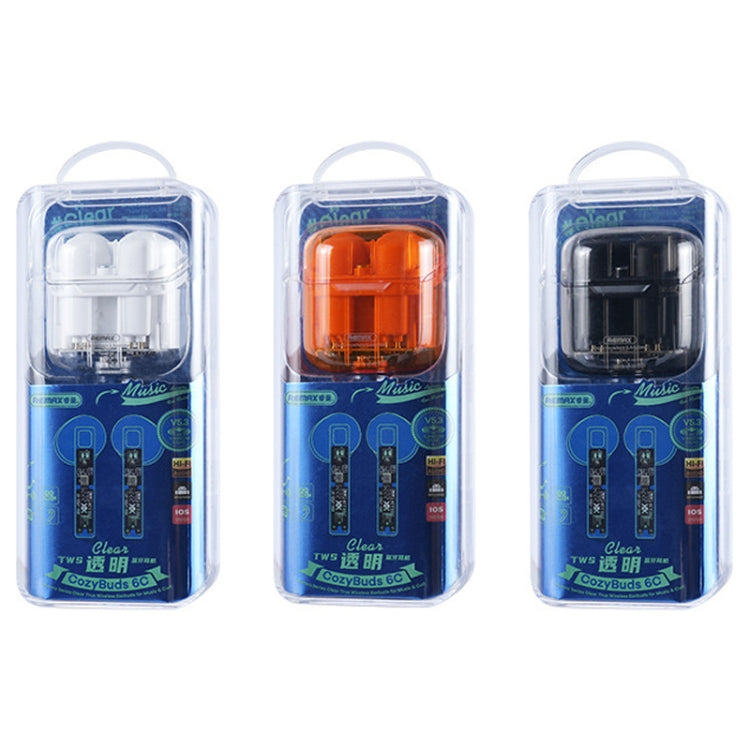 REMAX CozyBuds 6C TWS Transparent Cabin Low Delay Wireless Bluetooth Headset(White) by REMAX