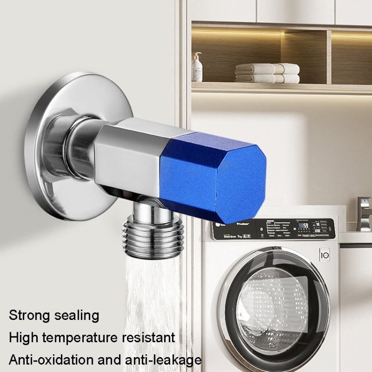 Eight Sides With Check Valve Pure Copper Angle Valve High Flow Water Inlet Valve(Red Wheel) by bashfashion