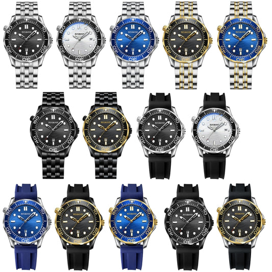 Inter-gold Blue Surface BINBOND B2820 Luminous 30m Waterproof Men Sports Quartz Watch by BINBOND