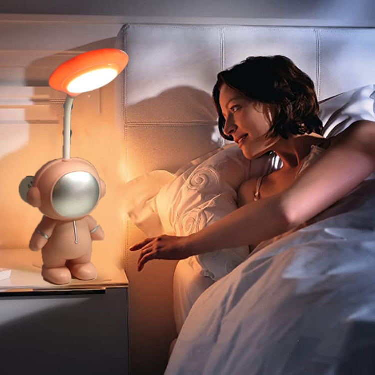 L-220903 Astronaut Eye Protection Study Lamp LED Rechargeable Reading Light(White) by bashfashion