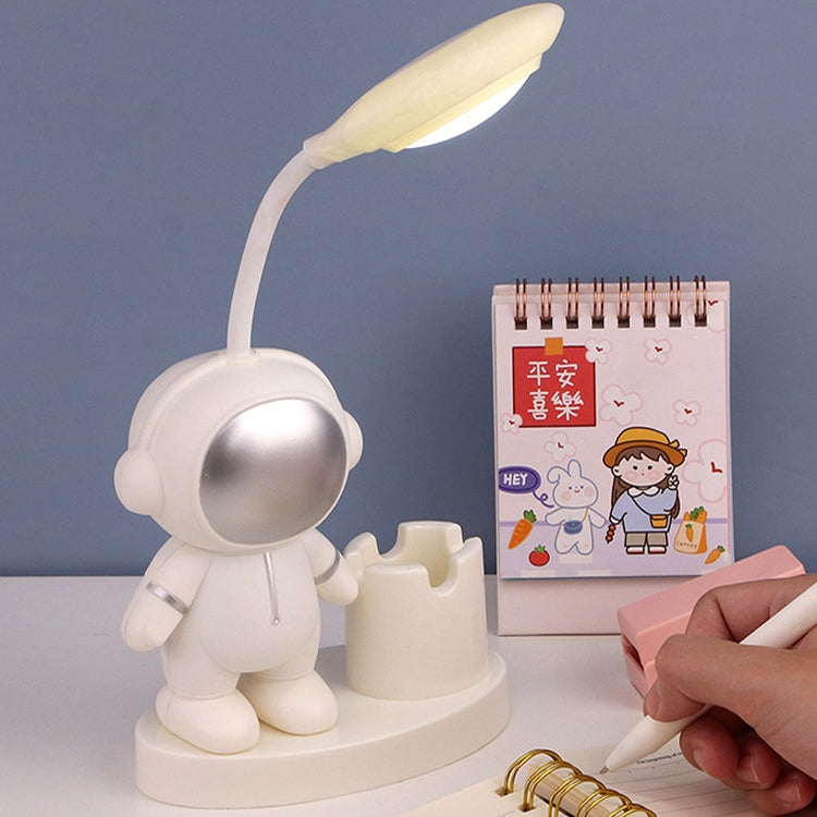 T509 Astronaut Pen Holder Desk Lamp with Pencil Sharpener Function(Blue) by bashfashion