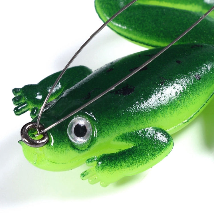 HENGJIA FO100 10pcs Anti-Hanging Bottom Floating Frog Black Fish Fake Bait Thunder Frog Bait, Size: 6cm 5g(Dark Green) by HENGJIA