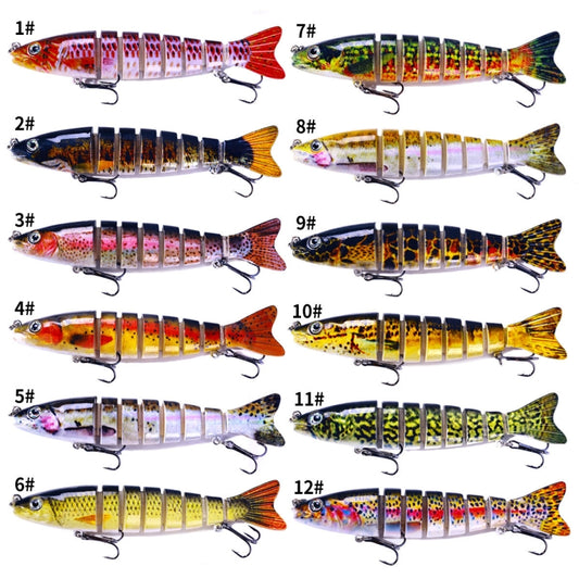 HENGJIA JM064 Multi-section Fish Minnow Bionic Fake Lures Sea Fishing Sinking Lures, Size: 12.8cm 18g(9) by HENGJIA