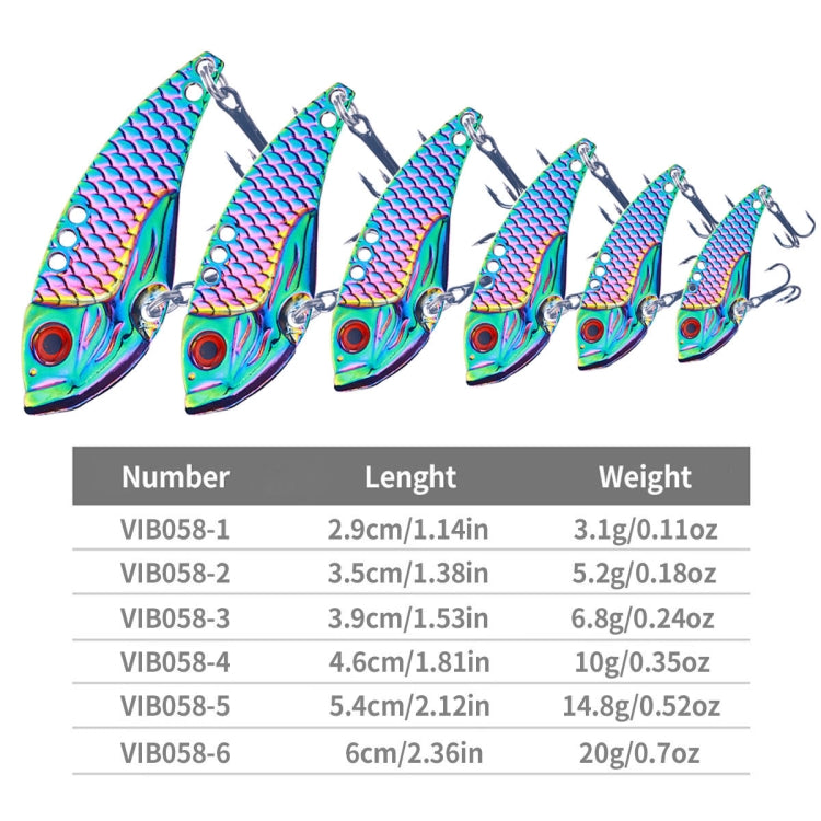 HENGJIA Metal VIB Micro-Bait Sequin Full Swimming Layer Fake Bait, Specification: 3g(With Fish Scale) by HENGJIA
