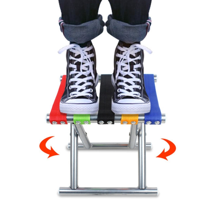 Metal Tube Outdoor Folding Chair Fishing Stool Camping Portable Stool Large (31.5cm) White Tube by bashfashion