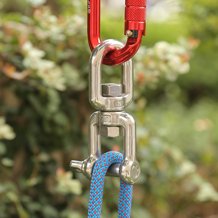 M8 OX Type 304 Stainless Steel 360 Degree Rotating 8-Shaped Chain Snap Ring Connecting Hook Swivel by bashfashion