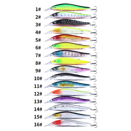 HENGJIA MI135 13.5cm 15.6g Sea Fishing Long-casting Floating Minnow Bionic Lures(2) by HENGJIA
