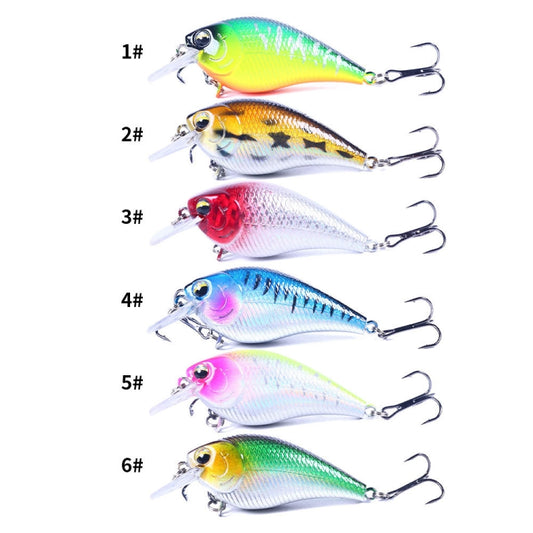 HENGJIA CB060 7cm 9.5g Lure VIB Rock Little Fatty Floating Fake Baits, Color: 5 by HENGJIA