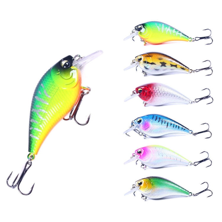 HENGJIA CB060 7cm 9.5g Lure VIB Rock Little Fatty Floating Fake Baits, Color: 6 Colors Boxed by HENGJIA